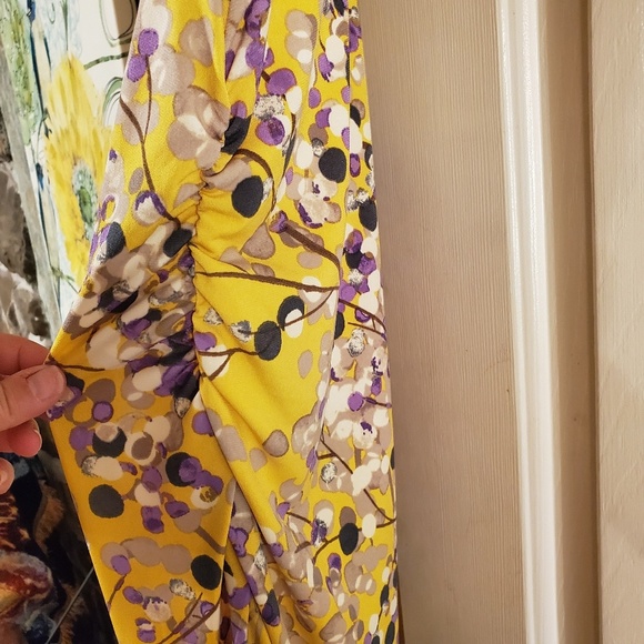 📢🎁 Apt. 9 | Purple/Yellow Ruched Fit-n-Flare - Picture 7 of 8